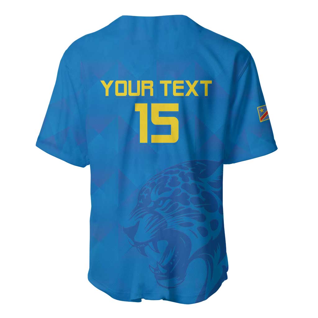 Custom DR Congo Football Baseball Jersey Go Les Léopards