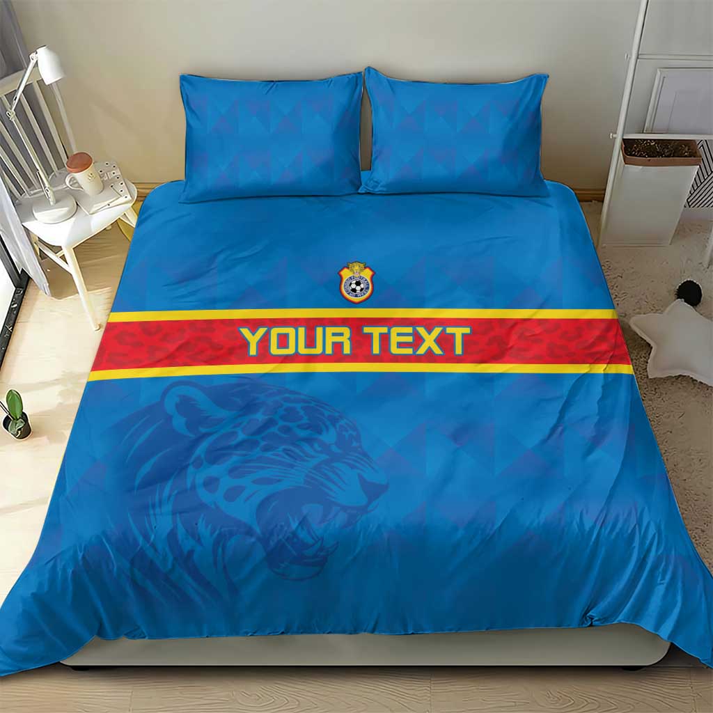 Custom DR Congo Football Bedding Set Go Les Léopards
