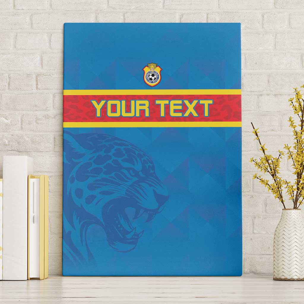 Custom DR Congo Football Canvas Wall Art Go Les Léopards