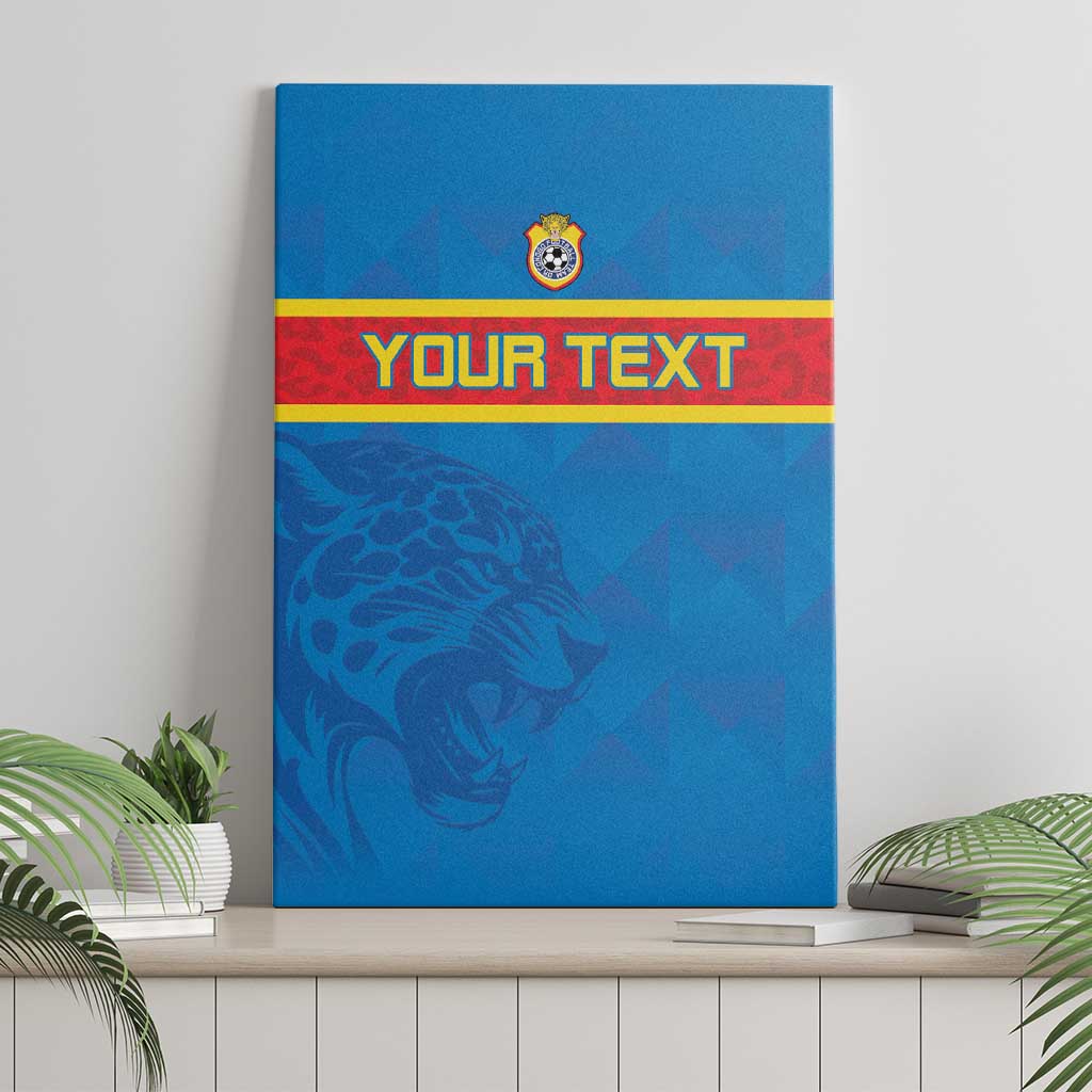 Custom DR Congo Football Canvas Wall Art Go Les Léopards