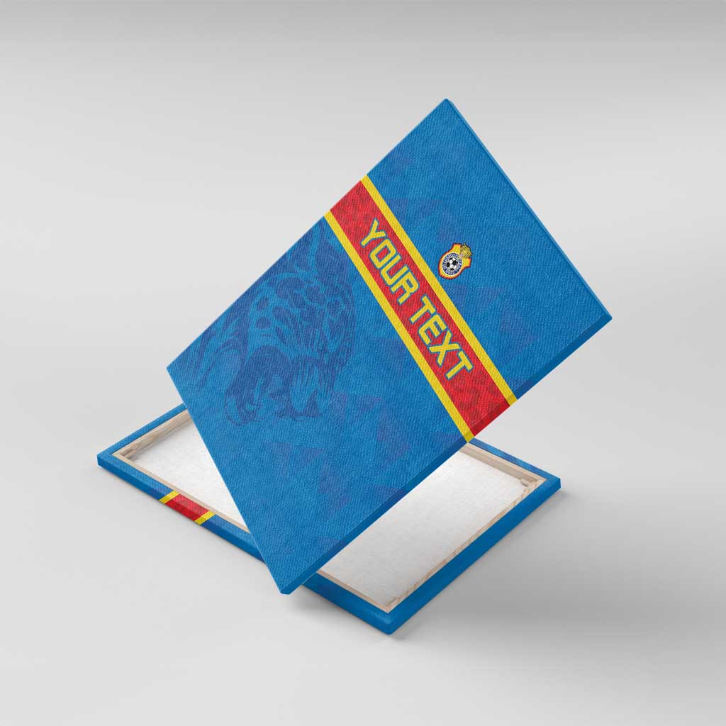 Custom DR Congo Football Canvas Wall Art Go Les Léopards
