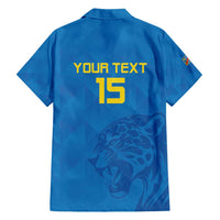 Custom DR Congo Football Family Matching Short Sleeve Bodycon Dress and Hawaiian Shirt Go Les Léopards