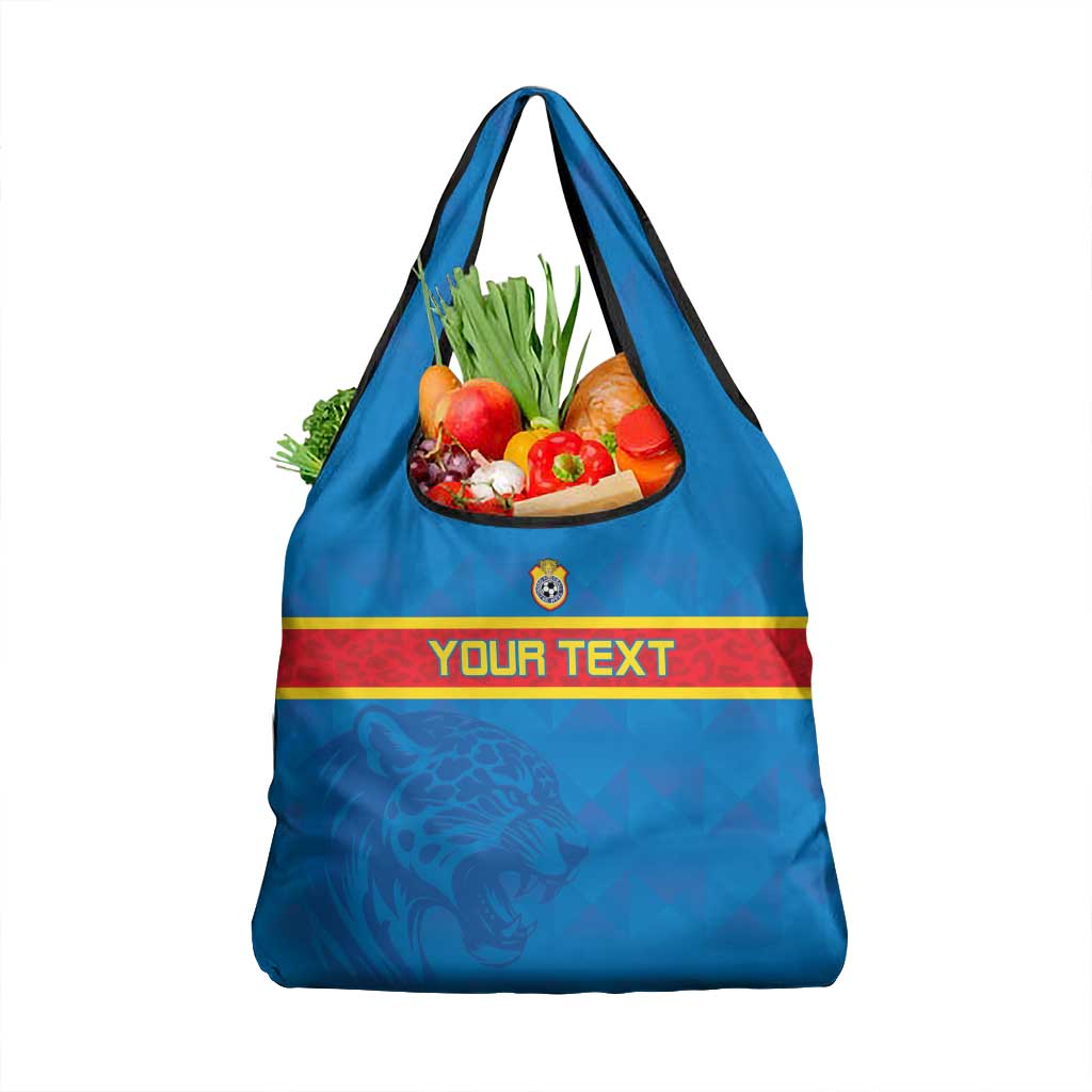 Custom DR Congo Football Grocery Bag Go Les Léopards