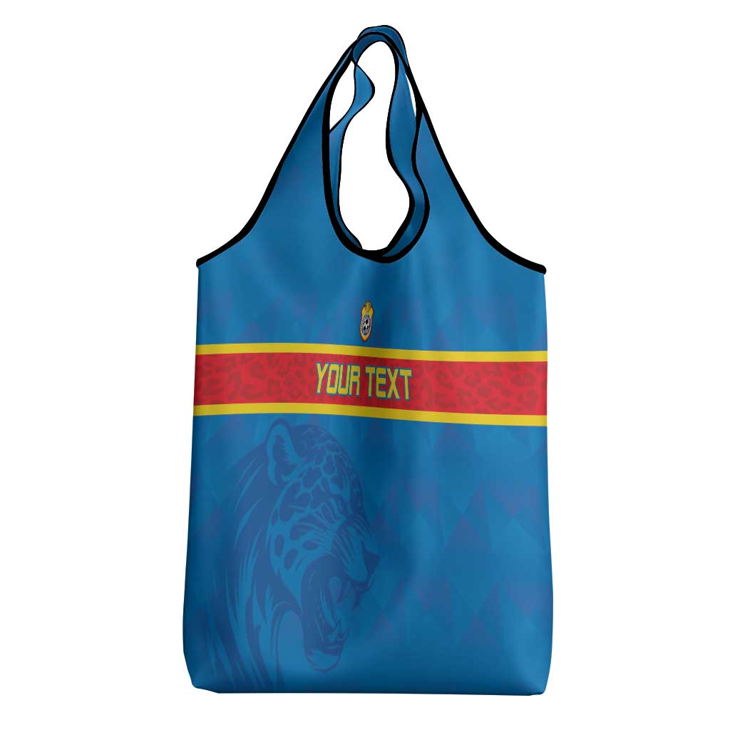 Custom DR Congo Football Grocery Bag Go Les Léopards