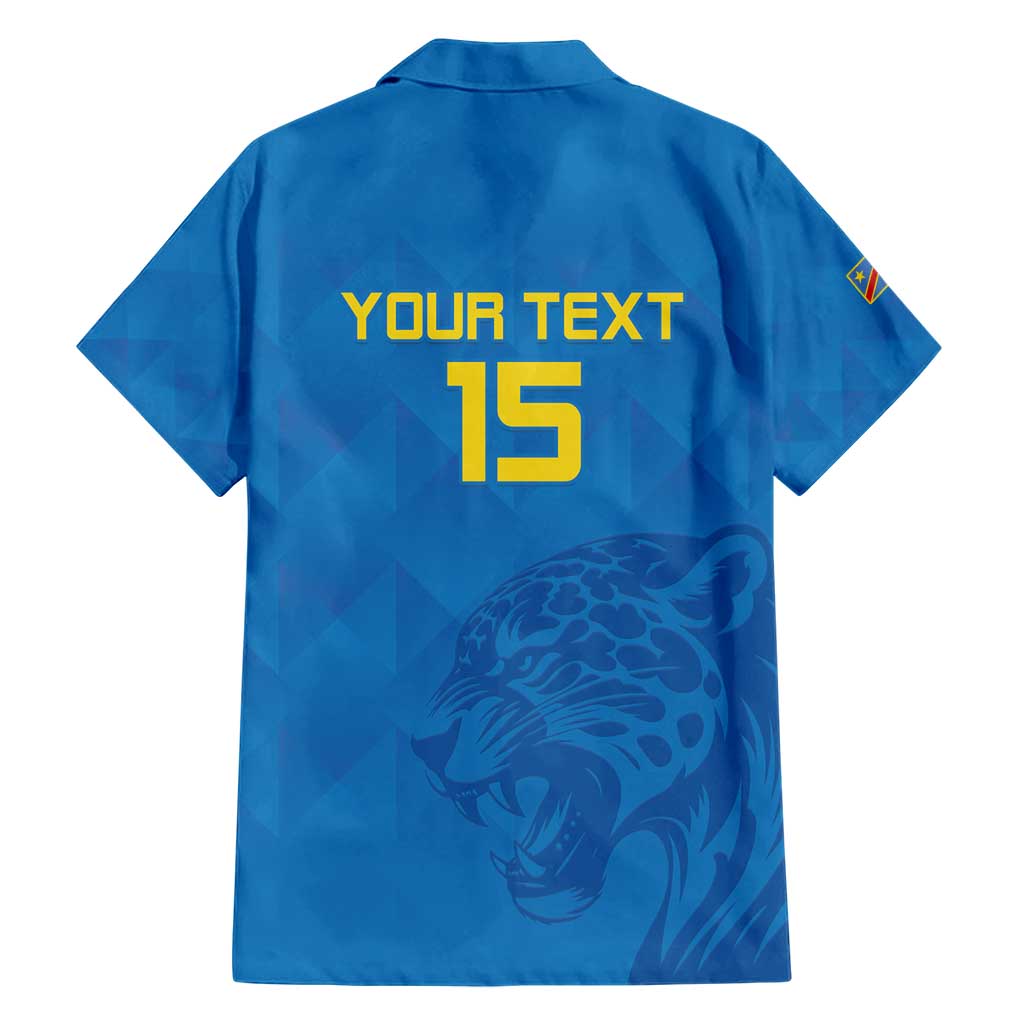 Custom DR Congo Football Hawaiian Shirt Go Les Léopards