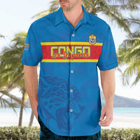 Custom DR Congo Football Hawaiian Shirt Go Les Léopards