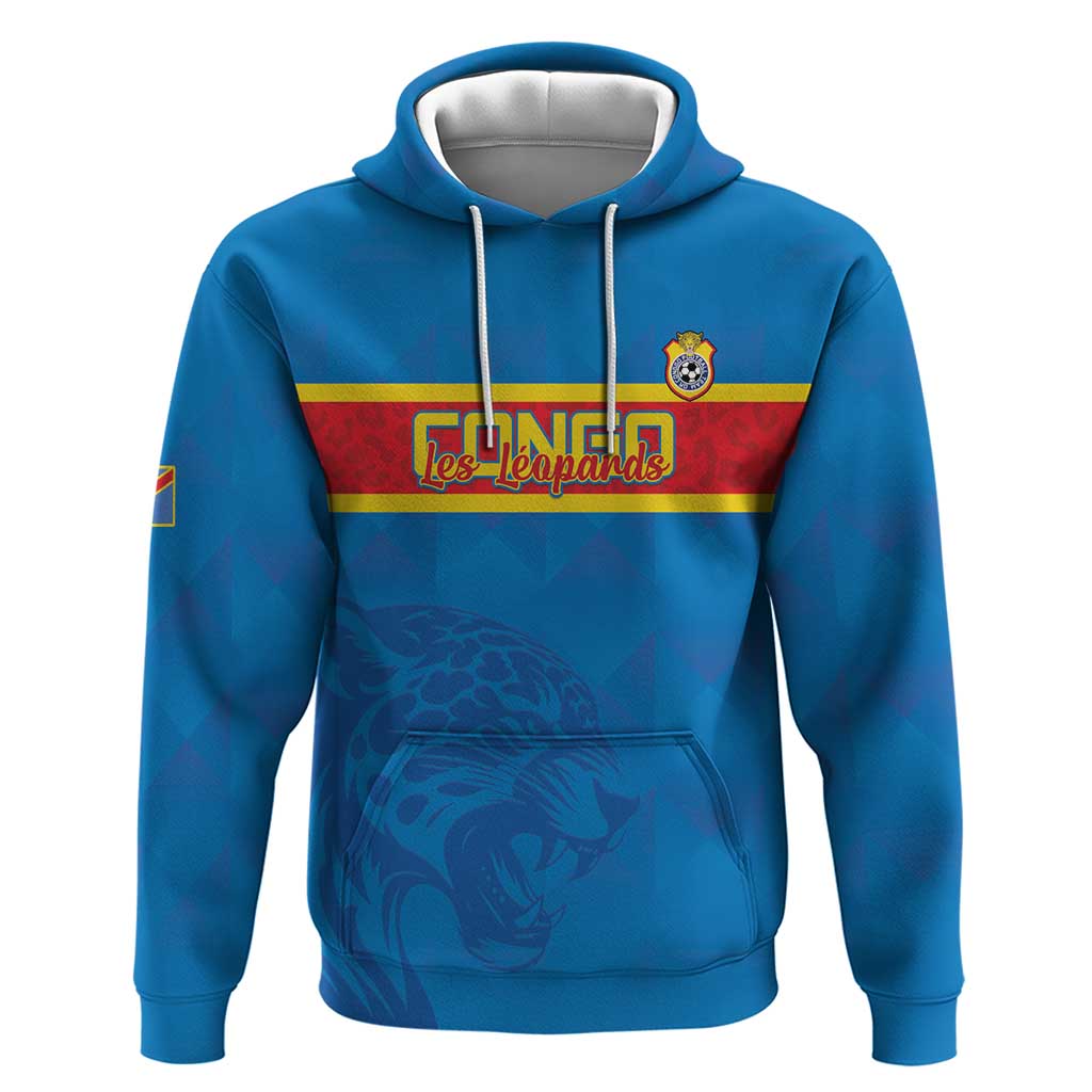 Custom DR Congo Football Hoodie Go Les Léopards