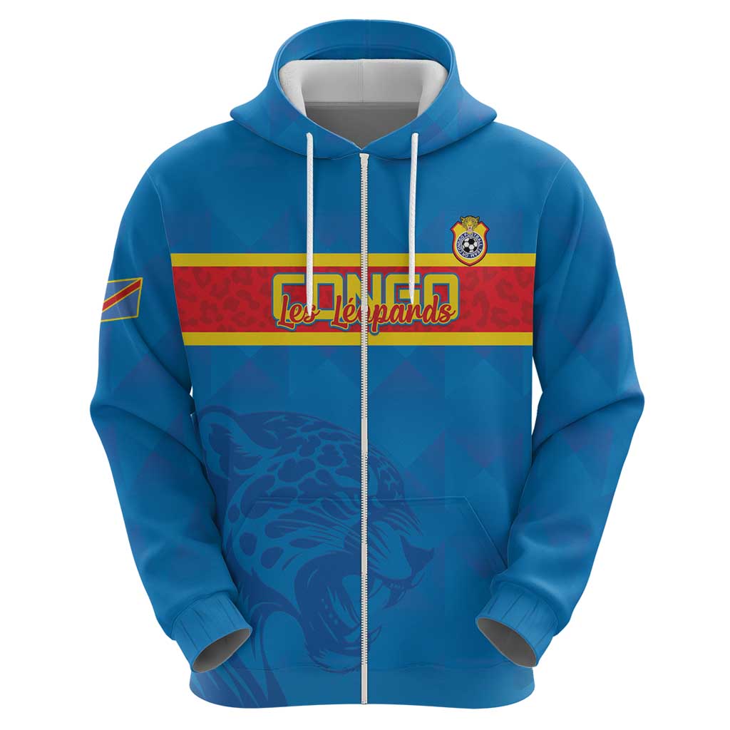 Custom DR Congo Football Hoodie Go Les Léopards