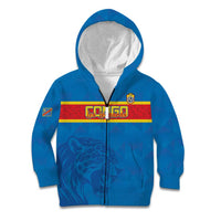 Custom DR Congo Football Kid Hoodie Go Les Léopards