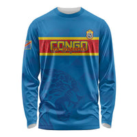 Custom DR Congo Football Long Sleeve Shirt Go Les Léopards
