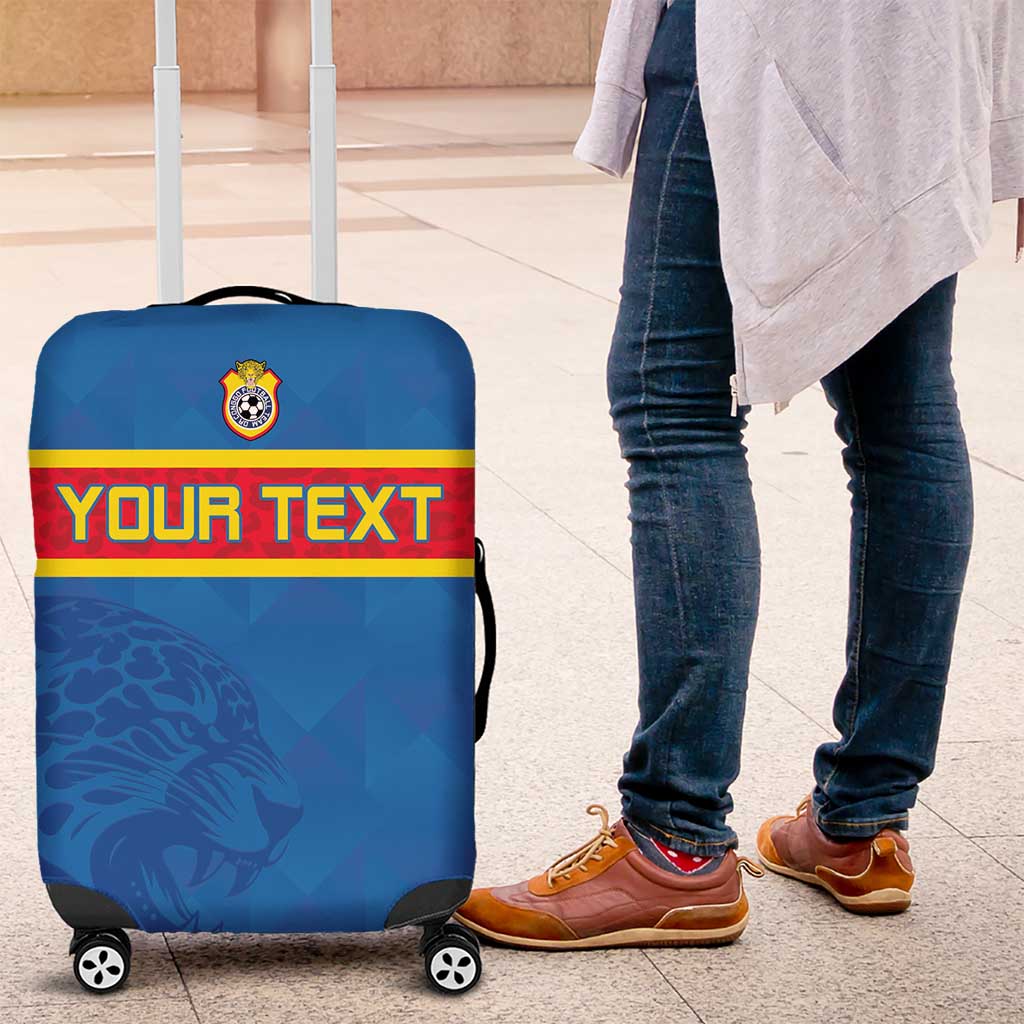 Custom DR Congo Football Luggage Cover Go Les Léopards