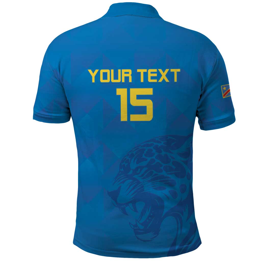 Custom DR Congo Football Polo Shirt Go Les Léopards