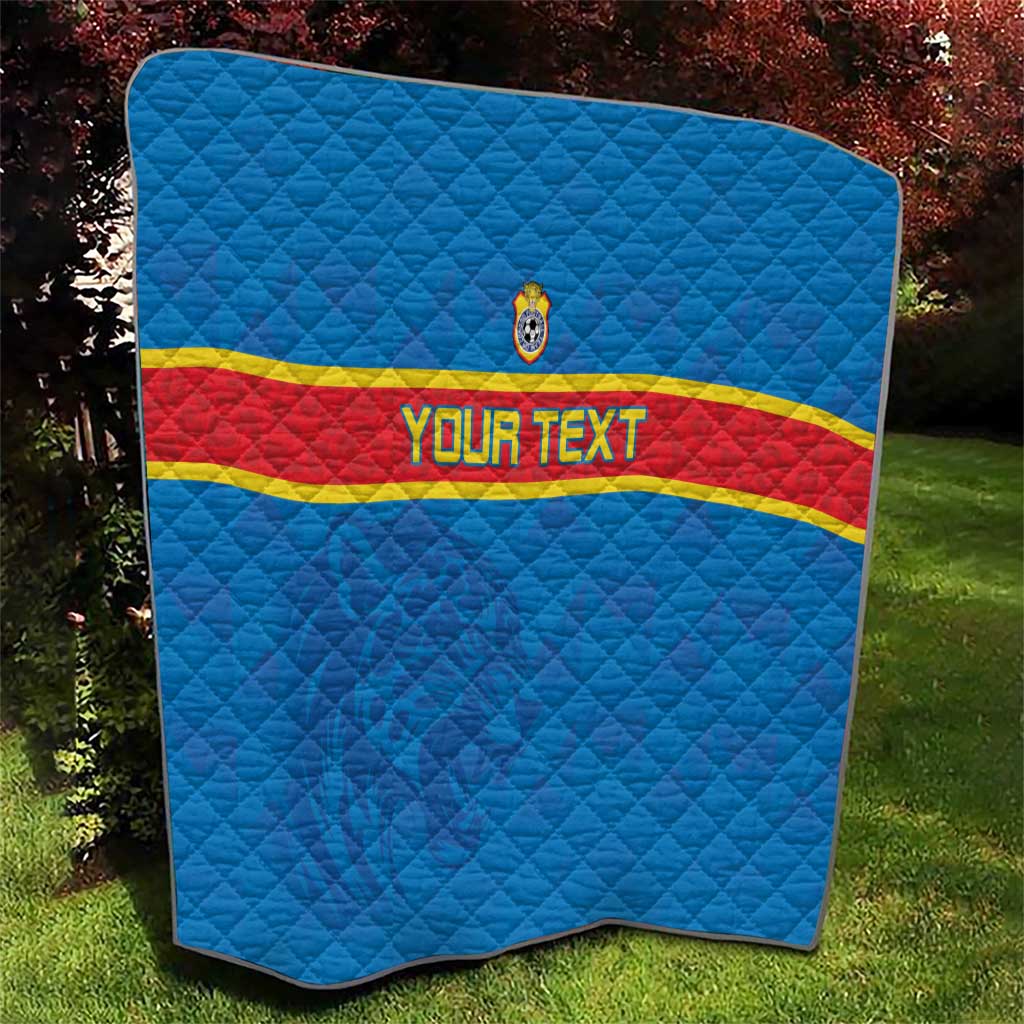 Custom DR Congo Football Quilt Go Les Léopards
