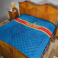Custom DR Congo Football Quilt Go Les Léopards