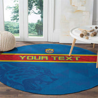 Custom DR Congo Football Round Carpet Go Les Léopards
