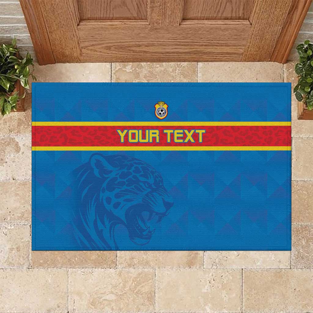 Custom DR Congo Football Rubber Doormat Go Les Léopards
