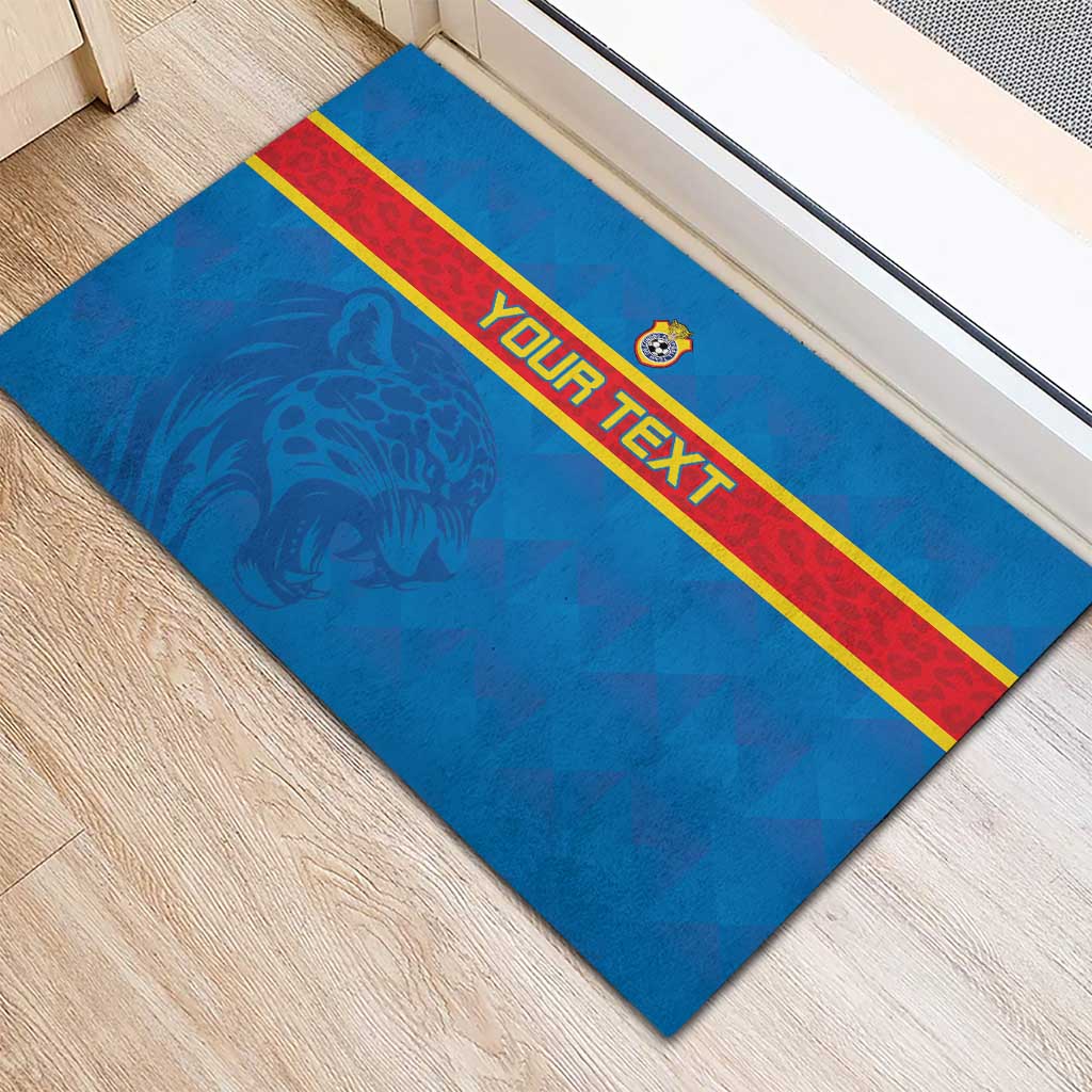 Custom DR Congo Football Rubber Doormat Go Les Léopards
