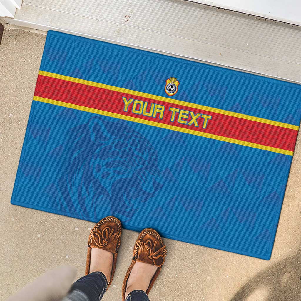 Custom DR Congo Football Rubber Doormat Go Les Léopards