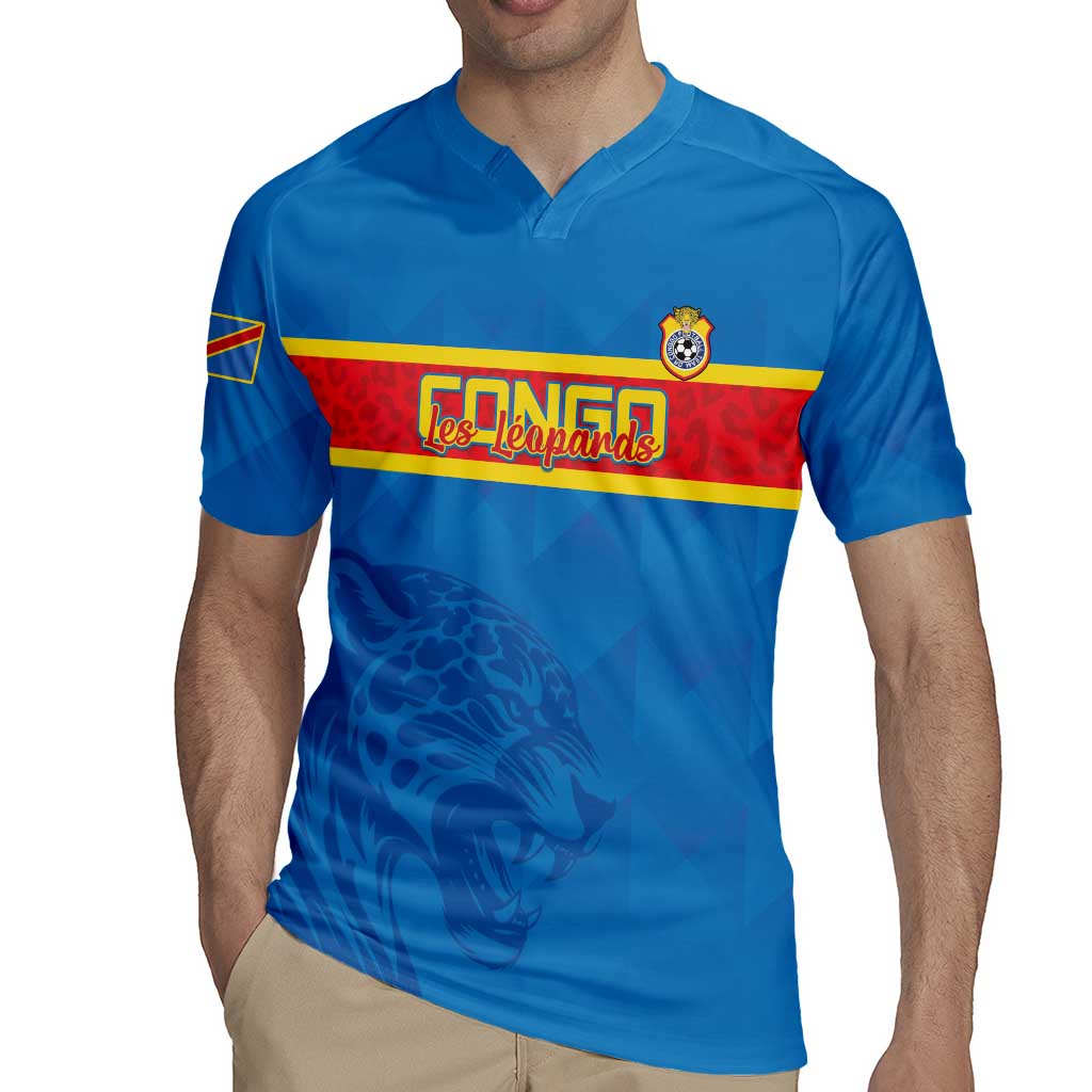 Custom DR Congo Football Rugby Jersey Go Les Léopards