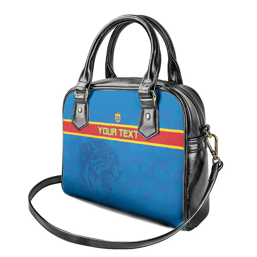 Custom DR Congo Football Shoulder Handbag Go Les Léopards