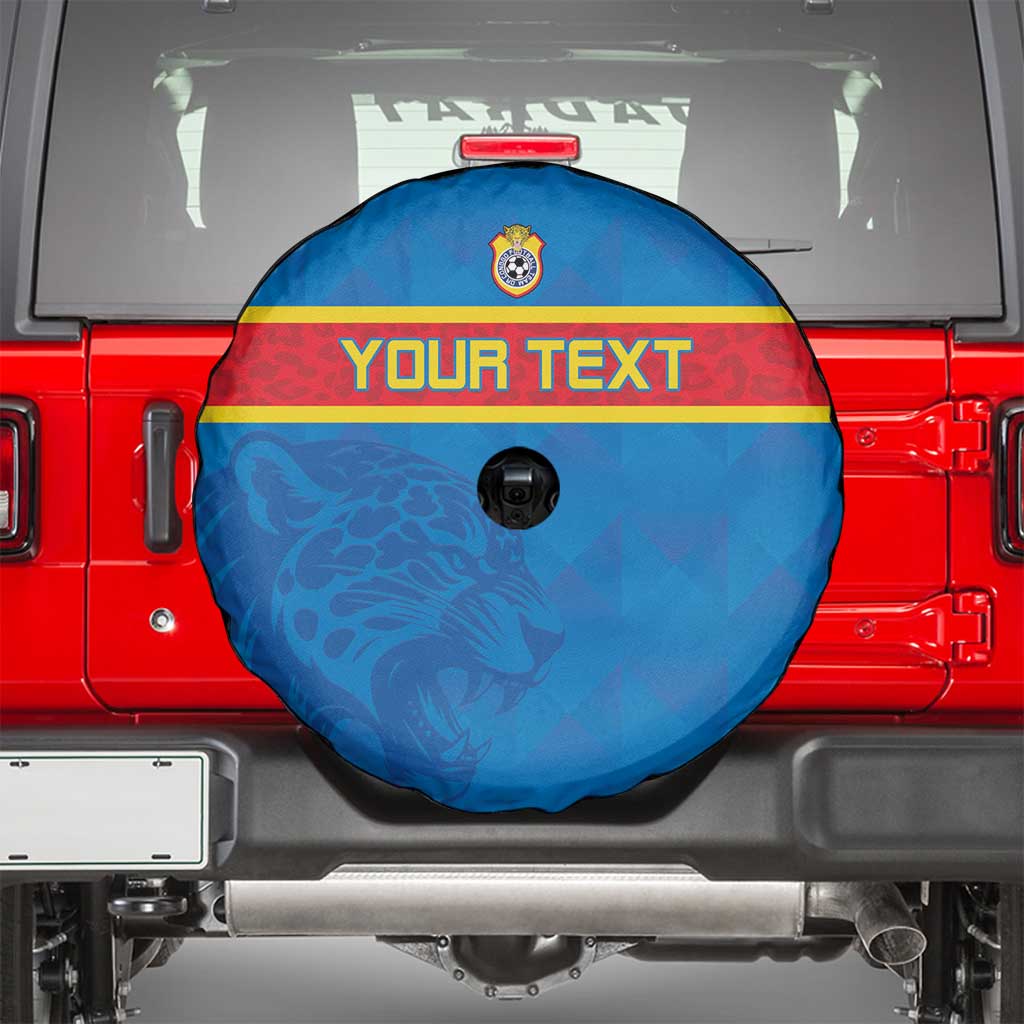 Custom DR Congo Football Spare Tire Cover Go Les Léopards