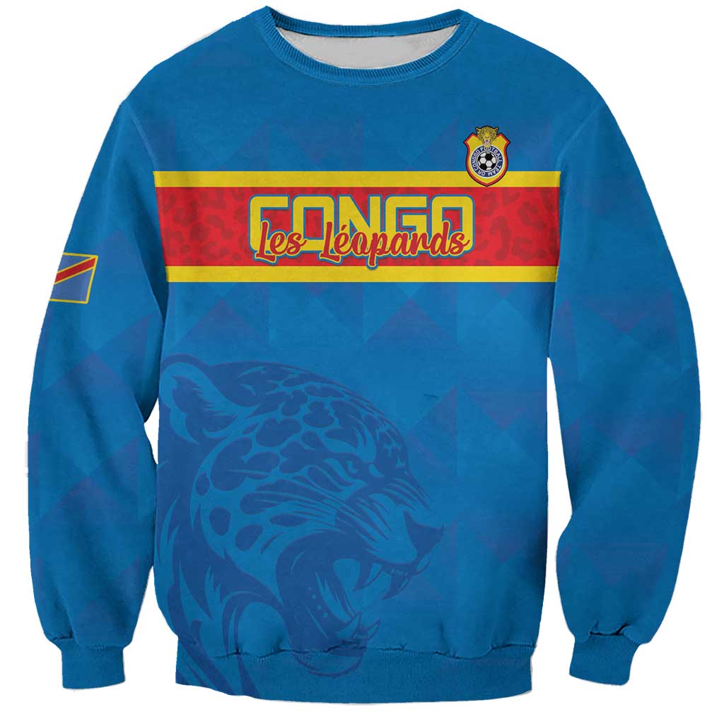 Custom DR Congo Football Sweatshirt Go Les Léopards