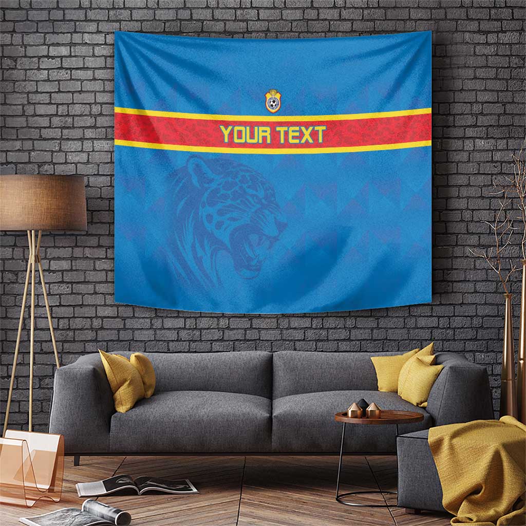 Custom DR Congo Football Tapestry Go Les Léopards