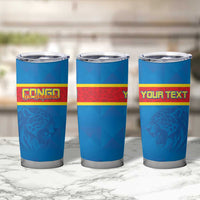 Custom DR Congo Football Tumbler Cup Go Les Leopards