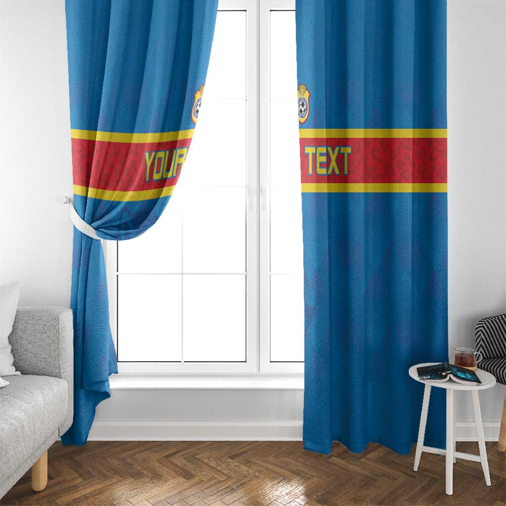 Custom DR Congo Football Window Curtain Go Les Léopards