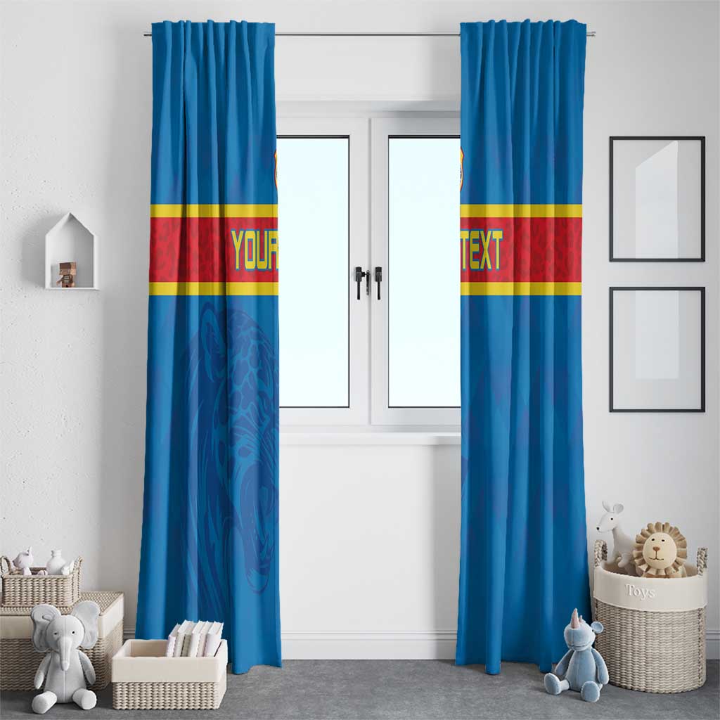 Custom DR Congo Football Window Curtain Go Les Léopards