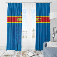 Custom DR Congo Football Window Curtain Go Les Léopards