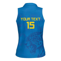 Custom DR Congo Football Women Sleeveless Polo Shirt Go Les Léopards