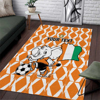 Custom Ivory Coast Football Area Rug Go Champions