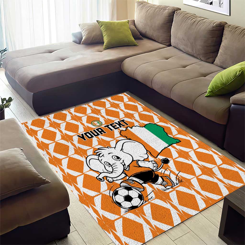 Custom Ivory Coast Football Area Rug Go Champions