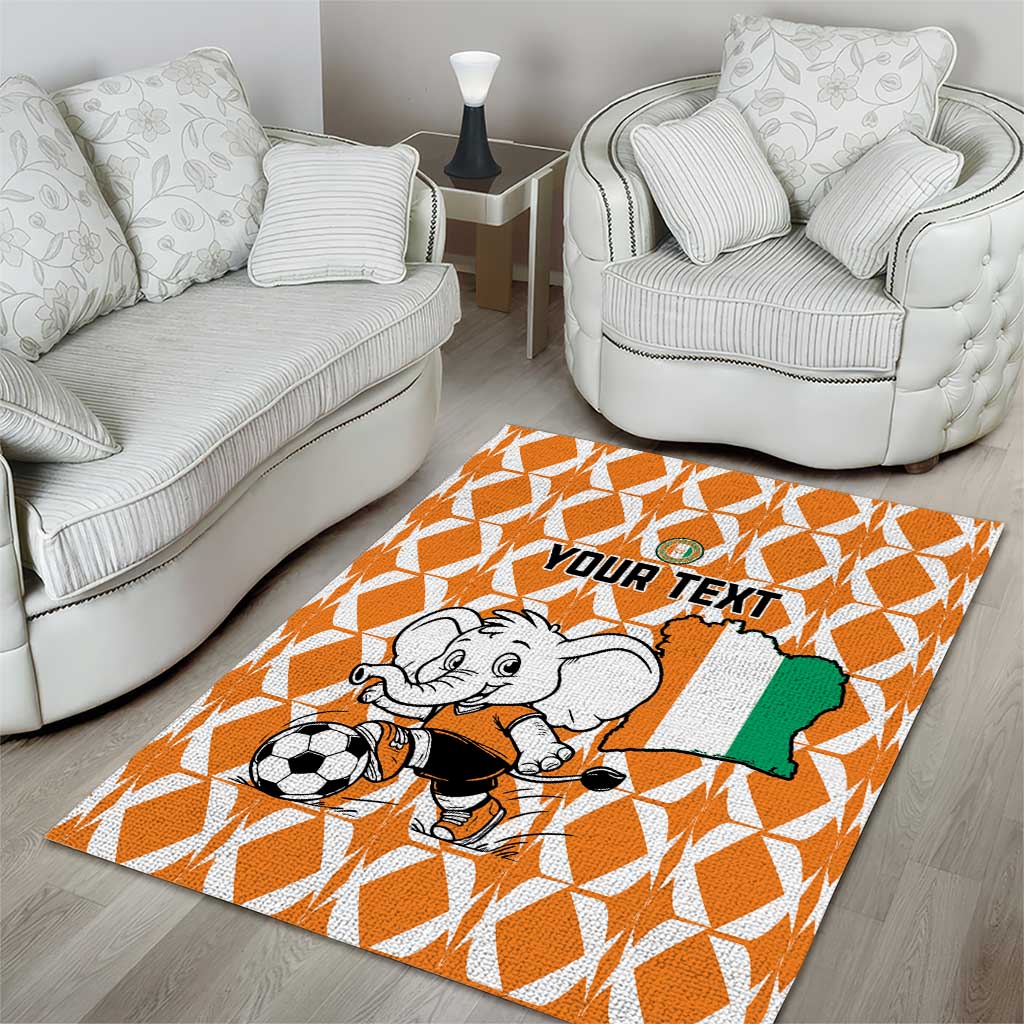 Custom Ivory Coast Football Area Rug Go Champions