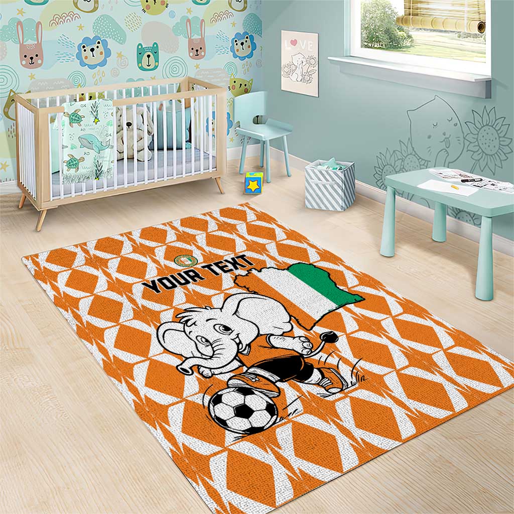 Custom Ivory Coast Football Area Rug Go Champions