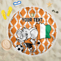 Custom Ivory Coast Football Beach Blanket Go Champions
