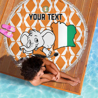 Custom Ivory Coast Football Beach Blanket Go Champions