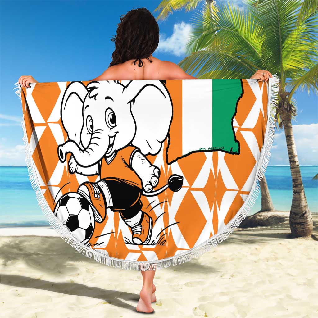 Custom Ivory Coast Football Beach Blanket Go Champions