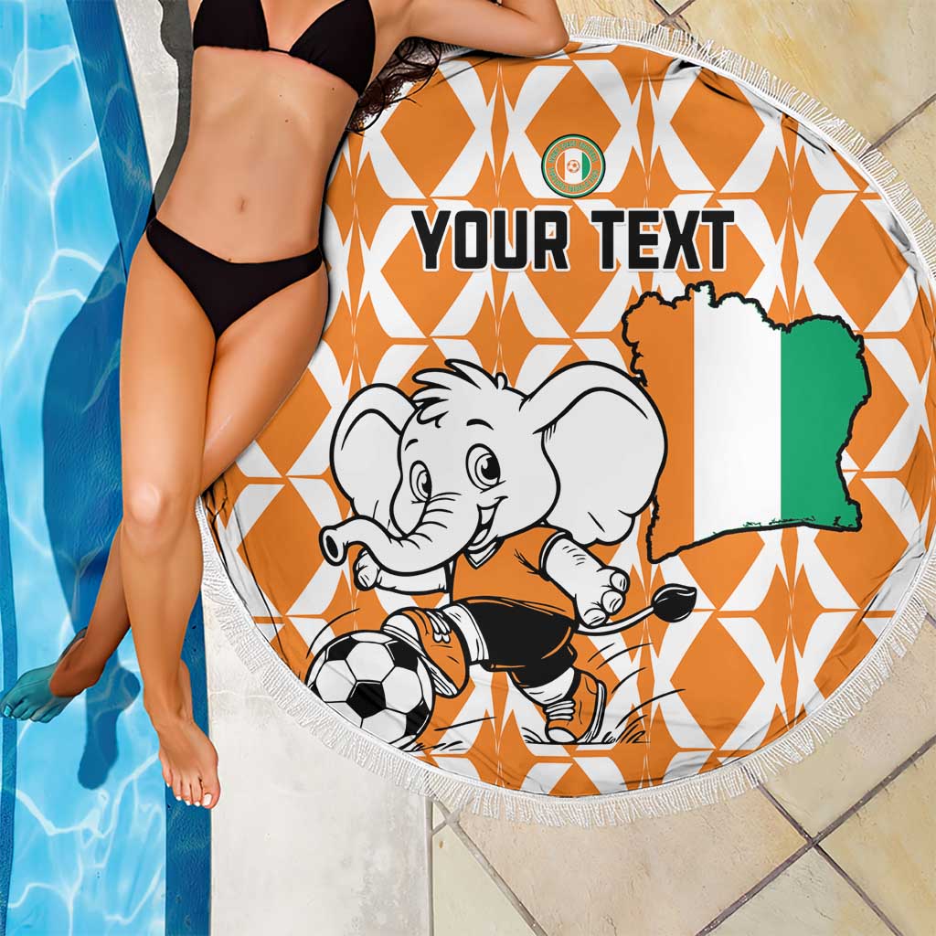 Custom Ivory Coast Football Beach Blanket Go Champions
