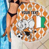 Custom Ivory Coast Football Beach Blanket Go Champions