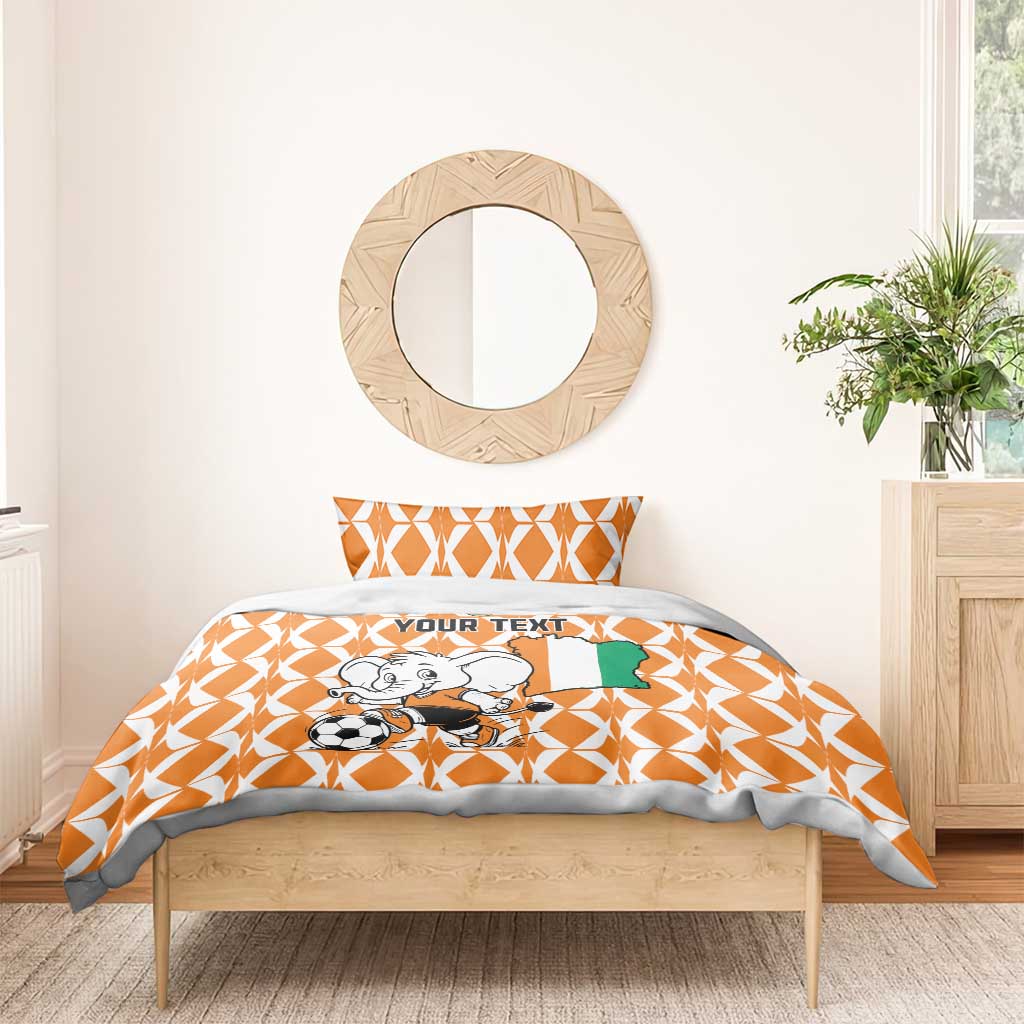 Custom Ivory Coast Football Bedding Set Go Champions