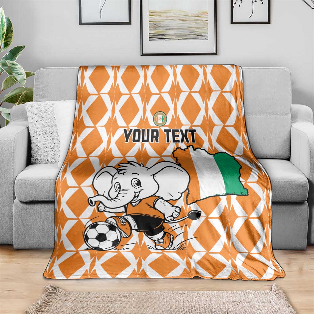 Custom Ivory Coast Football Blanket Go Champions