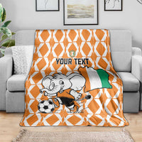 Custom Ivory Coast Football Blanket Go Champions