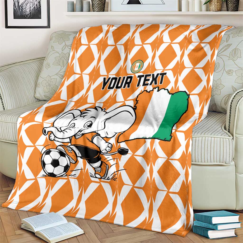 Custom Ivory Coast Football Blanket Go Champions