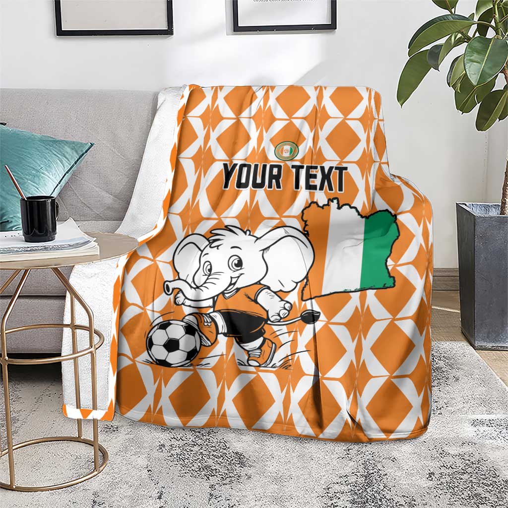 Custom Ivory Coast Football Blanket Go Champions