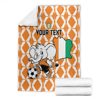 Custom Ivory Coast Football Blanket Go Champions