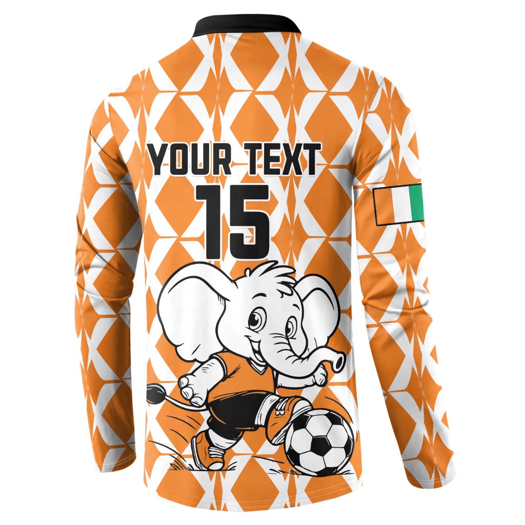 Custom Ivory Coast Football Button Sweatshirt Go Champions