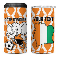 Custom Ivory Coast Football 4 in 1 Can Cooler Tumbler Go Champions