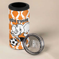 Custom Ivory Coast Football 4 in 1 Can Cooler Tumbler Go Champions